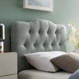 Annabel Twin Upholstered Fabric Headboard Gray MOD-5160-GRY