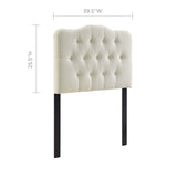 Annabel Twin Upholstered Fabric Headboard Ivory MOD-5160-IVO