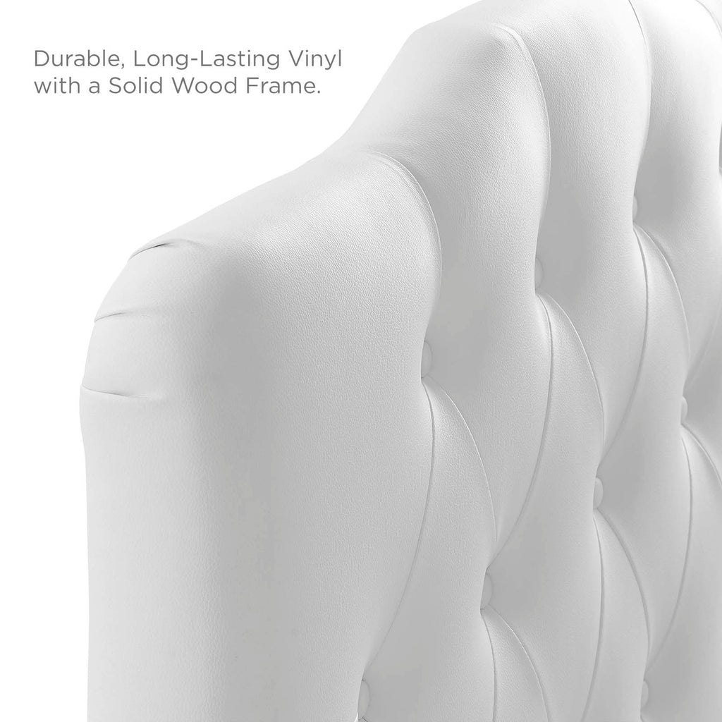 Annabel Twin Upholstered Vinyl Headboard White MOD-5161-WHI