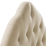 Sovereign Queen Upholstered Fabric Headboard Beige MOD-5162-BEI