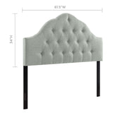 Sovereign Queen Upholstered Fabric Headboard Gray MOD-5162-GRY