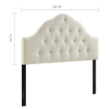 Sovereign Full Upholstered Fabric Headboard Ivory MOD-5164-IVO
