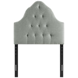 Sovereign Twin Upholstered Fabric Headboard Gray MOD-5168-GRY