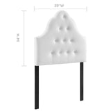 Sovereign Twin Upholstered Vinyl Headboard White MOD-5169-WHI