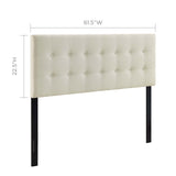 Emily Queen Upholstered Fabric Headboard Ivory MOD-5170-IVO