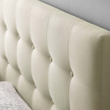 Emily Queen Upholstered Fabric Headboard Ivory MOD-5170-IVO