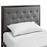 Mia Twin Fabric Bed Brown Gray MOD-5178-BRN-GRY-SET