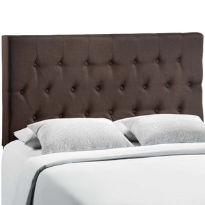 Clique Queen Upholstered Fabric Headboard Dark Brown MOD-5202-DBR