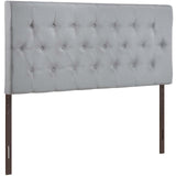 Clique Queen Upholstered Fabric Headboard Sky Gray MOD-5202-GRY