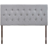 Clique Queen Upholstered Fabric Headboard Sky Gray MOD-5202-GRY