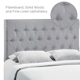 Clique Queen Upholstered Fabric Headboard Sky Gray MOD-5202-GRY