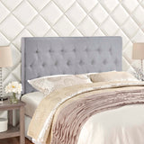 Clique Queen Upholstered Fabric Headboard Sky Gray MOD-5202-GRY