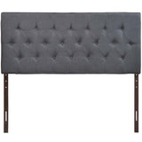 Clique Queen Upholstered Fabric Headboard Smoke MOD-5202-SMK