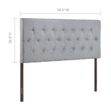 Clique Full Upholstered Fabric Headboard Sky Gray MOD-5204-GRY