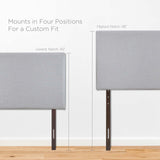 Region King Upholstered Fabric Headboard Sky Gray MOD-5212-GRY