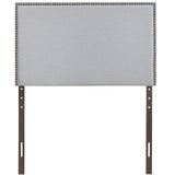 Region Nailhead Twin Upholstered Headboard Sky Gray MOD-5218-GRY