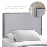 Region Nailhead Twin Upholstered Headboard Sky Gray MOD-5218-GRY