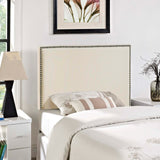 Region Nailhead Twin Upholstered Headboard Ivory MOD-5218-IVO