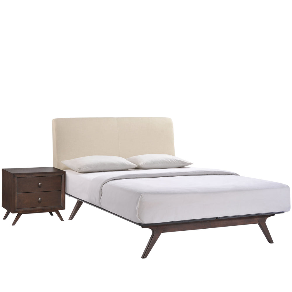 Tracy 2 Piece Queen Bedroom Set Cappuccino Beige MOD-5260-CAP-BEI-SET