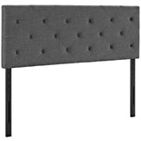 Terisa Queen Upholstered Fabric Headboard Gray MOD-5370-GRY