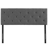 Terisa Queen Upholstered Fabric Headboard Gray MOD-5370-GRY