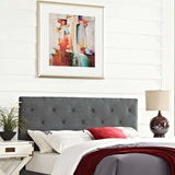 Terisa King Upholstered Fabric Headboard Gray MOD-5372-GRY