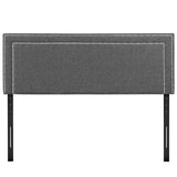 Jessamine King Upholstered Fabric Headboard Gray MOD-5380-GRY