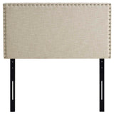 Phoebe Twin Upholstered Fabric Headboard Beige MOD-5382-BEI