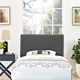 Phoebe Twin Upholstered Fabric Headboard Gray MOD-5382-GRY