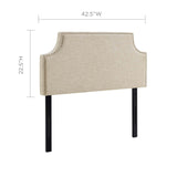 Laura Twin Upholstered Fabric Headboard Beige MOD-5390-BEI