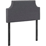 Laura Twin Upholstered Fabric Headboard Gray MOD-5390-GRY