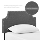 Laura Twin Upholstered Fabric Headboard Gray MOD-5390-GRY