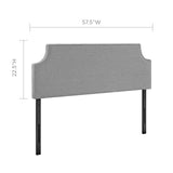 Laura Full Upholstered Fabric Headboard Gray MOD-5392-GRY