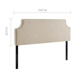 Laura King Upholstered Fabric Headboard Beige MOD-5396-BEI