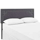 Josie Full Upholstered Fabric Headboard Gray MOD-5400-GRY