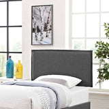 Camille Twin Upholstered Fabric Headboard Gray MOD-5405-GRY