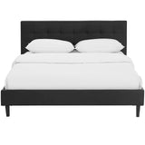 Linnea Queen Faux Leather Bed Black MOD-5425-BLK