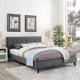 Linnea Queen Fabric Bed Gray MOD-5426-GRY