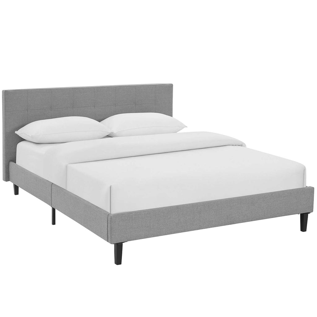 Linnea Queen Fabric Bed Light Gray MOD-5426-LGR