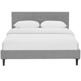 Linnea Queen Fabric Bed Light Gray MOD-5426-LGR