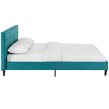 Linnea Queen Fabric Bed Teal MOD-5426-TEA