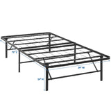 Horizon Twin Stainless Steel Bed Frame Brown MOD-5427-BRN