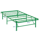 Horizon Twin Stainless Steel Bed Frame Green MOD-5427-GRN