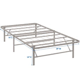 Horizon Twin Stainless Steel Bed Frame Gray MOD-5427-GRY