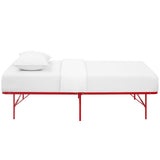 Horizon Twin Stainless Steel Bed Frame Red MOD-5427-RED