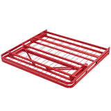 Horizon Twin Stainless Steel Bed Frame Red MOD-5427-RED