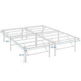 Horizon Full Stainless Steel Bed Frame White MOD-5428-WHI