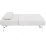 Horizon Full Stainless Steel Bed Frame White MOD-5428-WHI