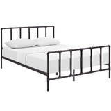 Dower Queen Stainless Steel Bed Brown MOD-5437-BRN