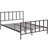 Dower Queen Stainless Steel Bed Brown MOD-5437-BRN